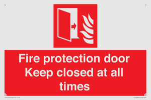 Fire protection door Keep closed at all times